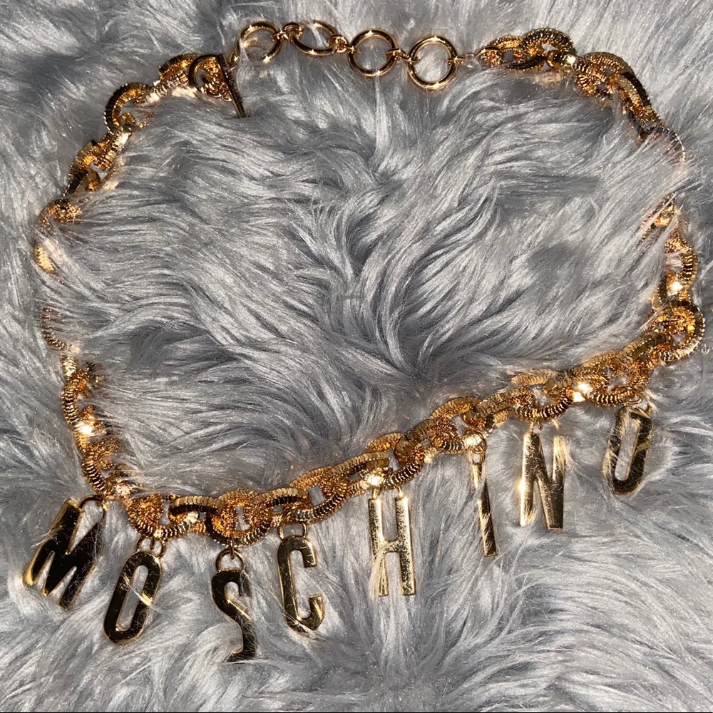 H&M x Moschino gold belt